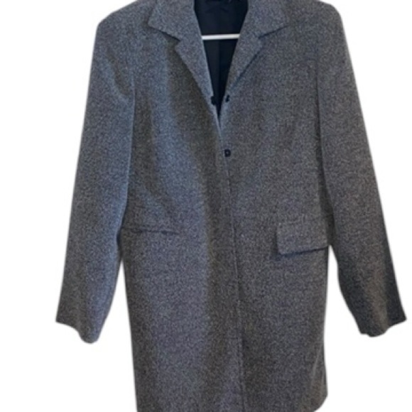Emma James Liz Claiborne Gray Tweed Coat Classic Fall Winter Jacket  minimalist - Picture 3 of 10